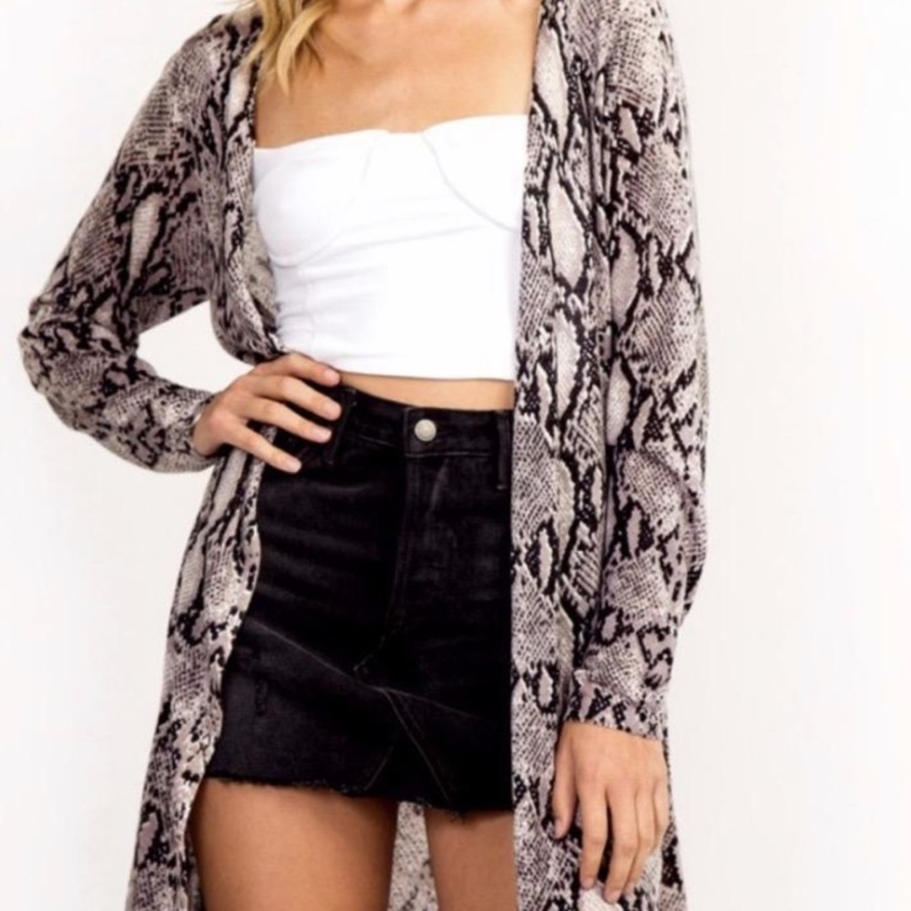 Snake skin cardigan